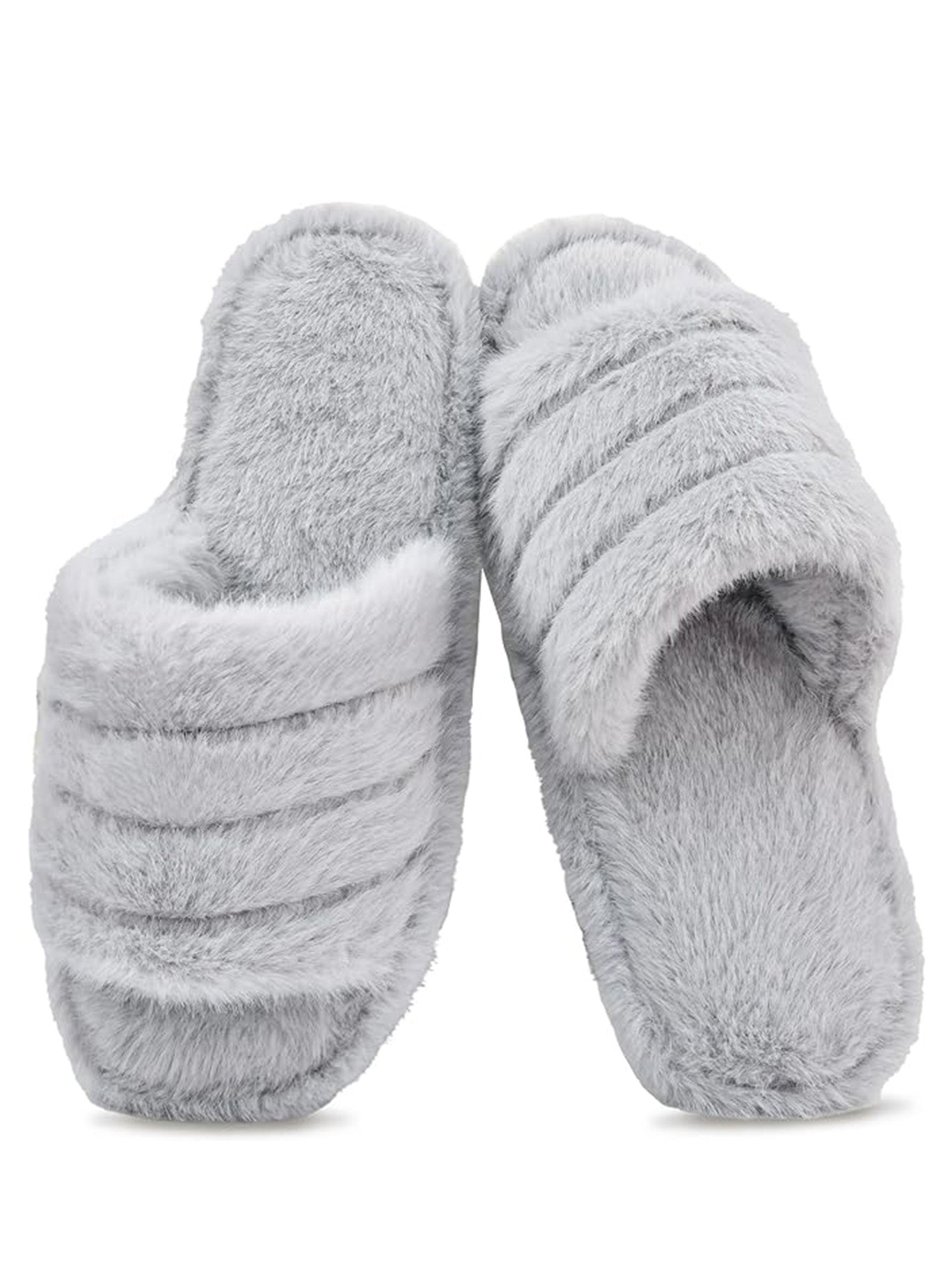Memory Foam Faux Fur Slippers - Dotu