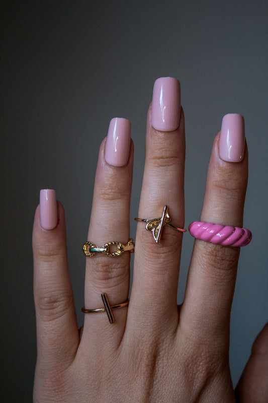 24pcs Long Square Baby Pink