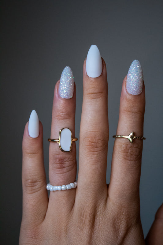 24pcs Long Almond Press On Nails