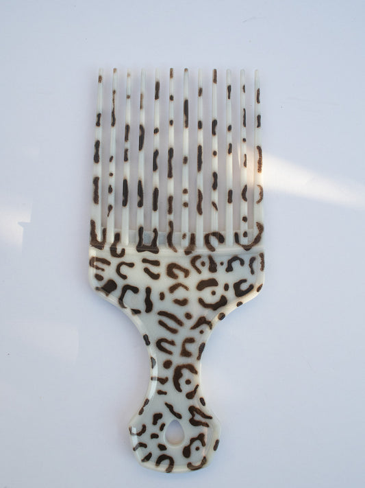 Leopard Hair Pick Comb