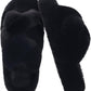 Plush Faux-Fur Platform Slides - Dotu