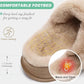 KuaiLu Women's Fluff Slippers Plantar Fasciitis Arch Support Platform Slippers Ladies Fashion Open Toe Faux Fur Sliders Womens House Slipper