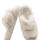 Plush Faux-Fur Platform Slides - Dotu