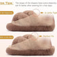 COFACE Women's Fluff Slippers House Open Toe Faux Fur Ladies Fashion Platform Fuzzy Slide Shoes with Comfort Arch Support, Indoor Outdoor Sole