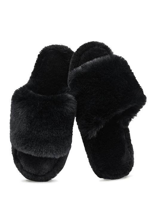 Memory Foam Faux Fur  Slippers - Dotu